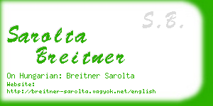 sarolta breitner business card